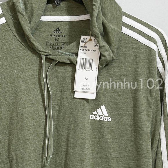 adidas Men’s Pullover Hoodie in Green - Picture 3 of 6